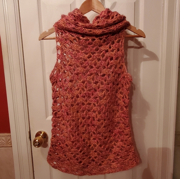 Silk & Mohair Handmade Crochet Sweater - Picture 5 of 6